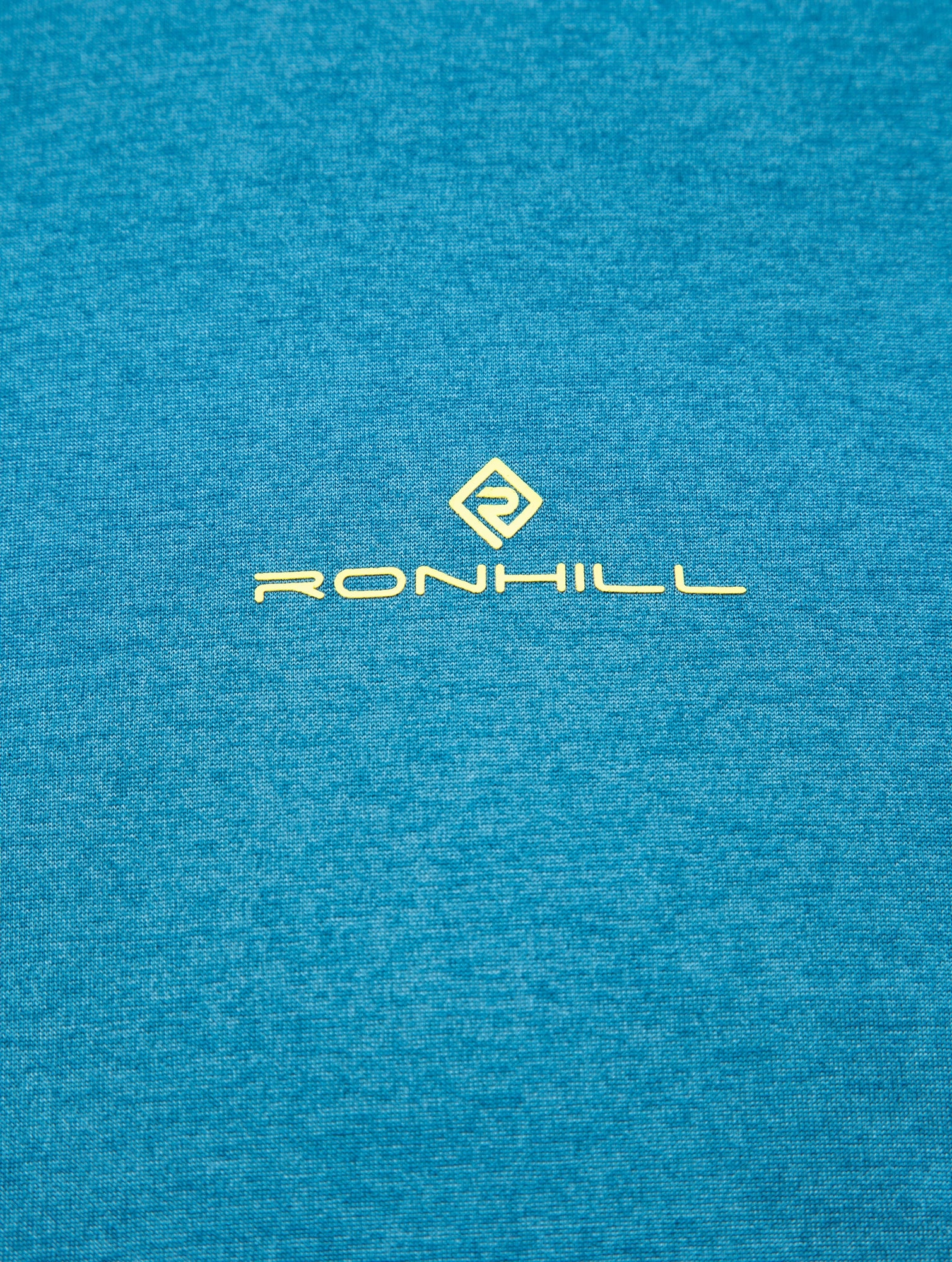 Ronhill Tech Reflect Long Sleeve Mens Running Top - Blue Hot Weather Non cuffed edge