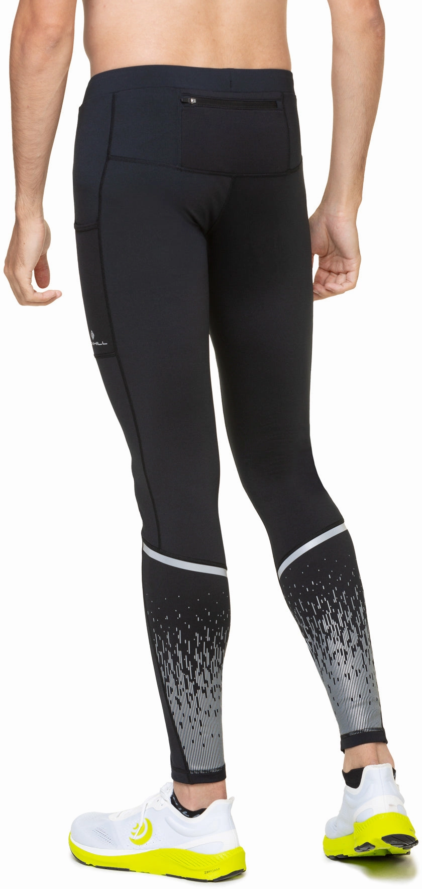 Anti-slip Fashionable-look-feature-characteristic Ronhill Tech Reflect Mens Long Running Tights - Black