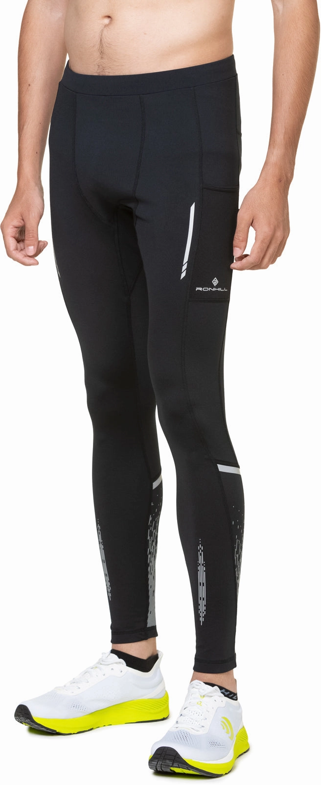 trip Ronhill Tech Reflect Mens Long Running Tights - Black