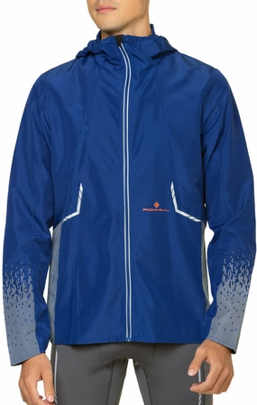petite size Ronhill Tech Reflect Mens Running Jacket - Blue