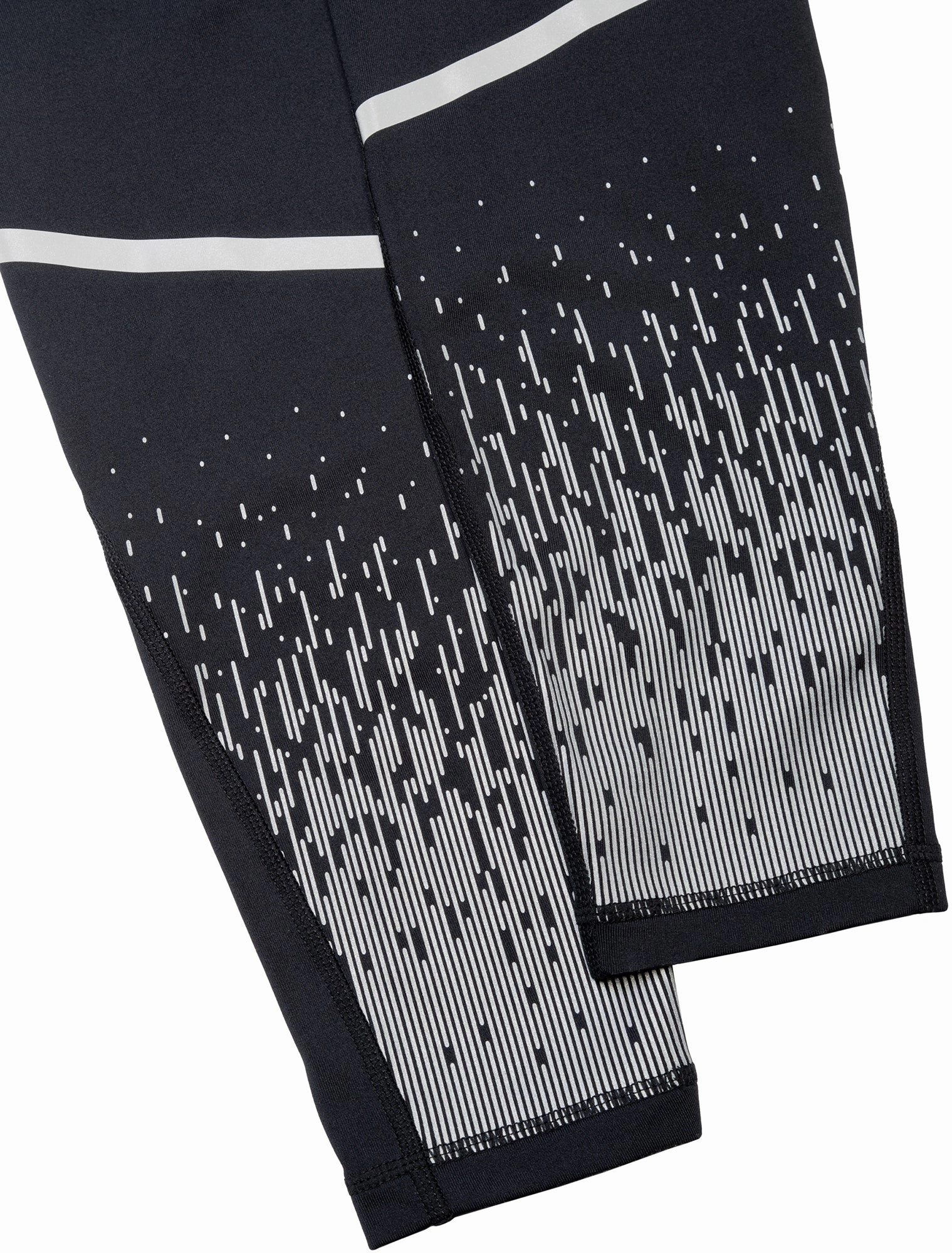 Ronhill Tech Reflect Womens Long Running Tights - Black Corduroy Ankle-length-cut