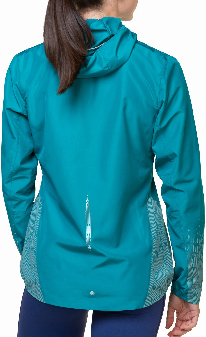 Button Snap Conversion Ronhill Tech Reflect Womens Running Jacket - Blue