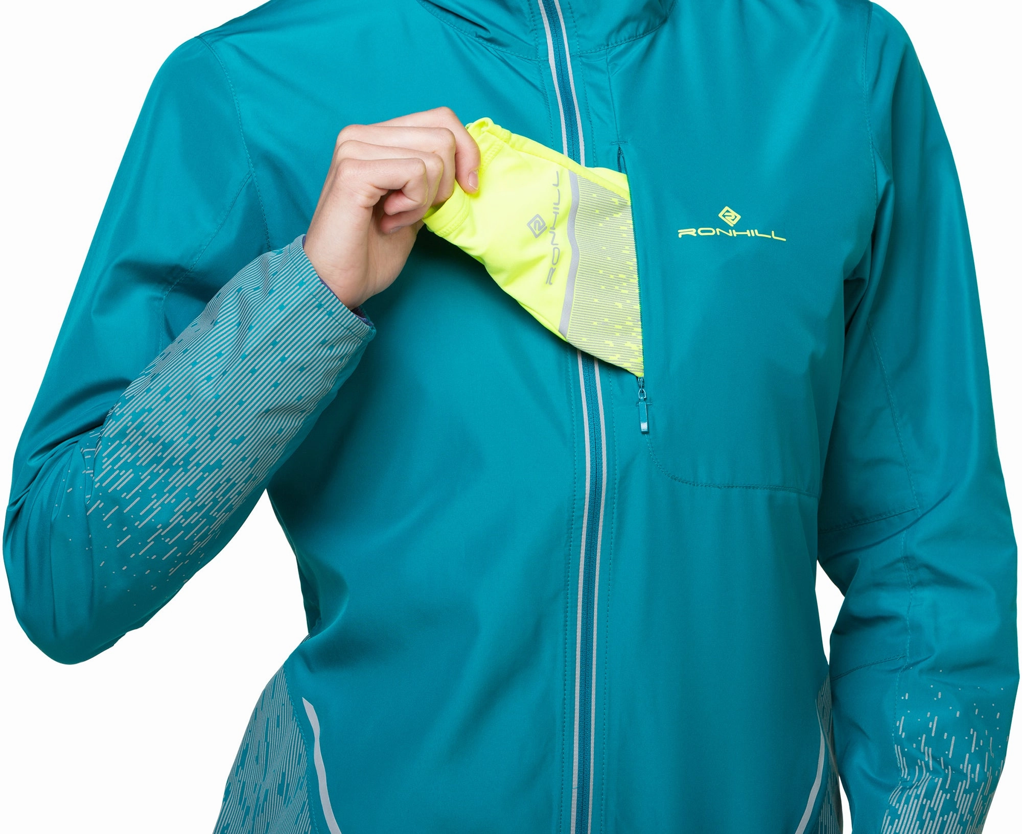 Durable Material Water-Resistant Layer Ronhill Tech Reflect Womens Running Jacket - Blue