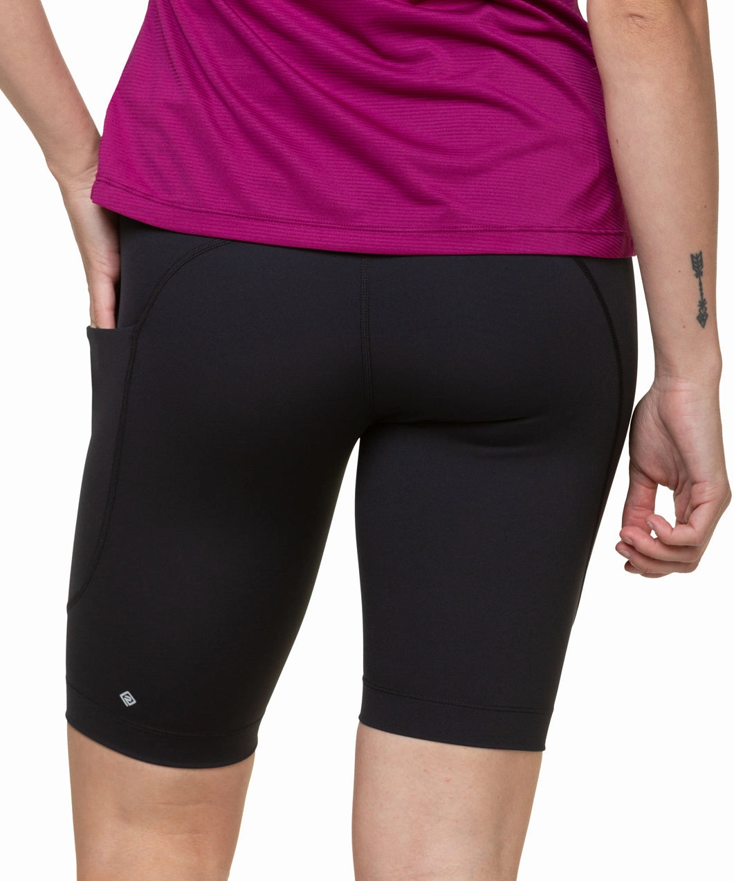 Ronhill Tech Stretch Womens Short Running Tights - Black UV resistant Athletic Cut
