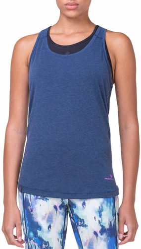 portion Stage Ronhill Tech Tencel Womens Running Vest Tank Top - Blue