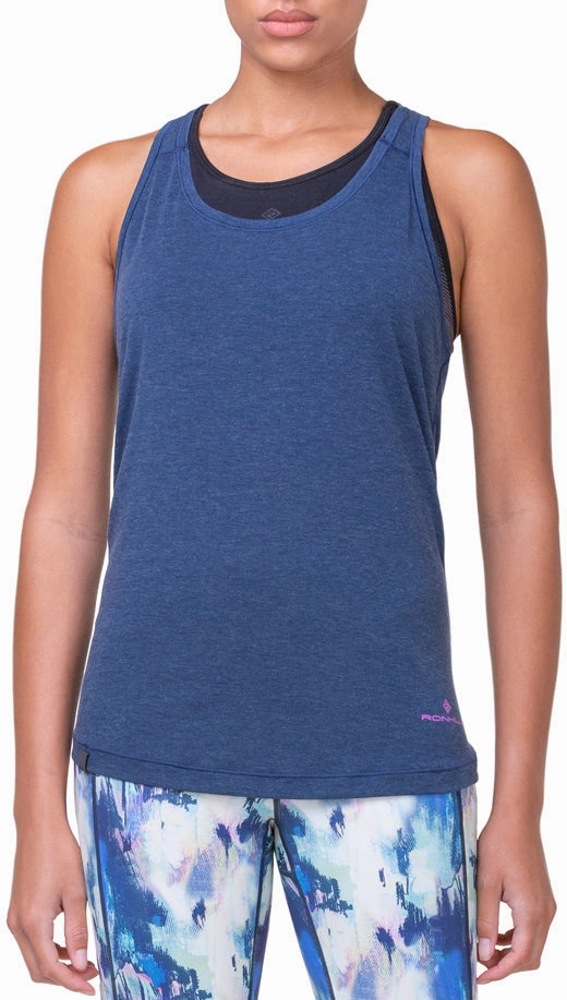perfect for poolside Ronhill Tech Tencel Womens Running Vest Tank Top - Blue