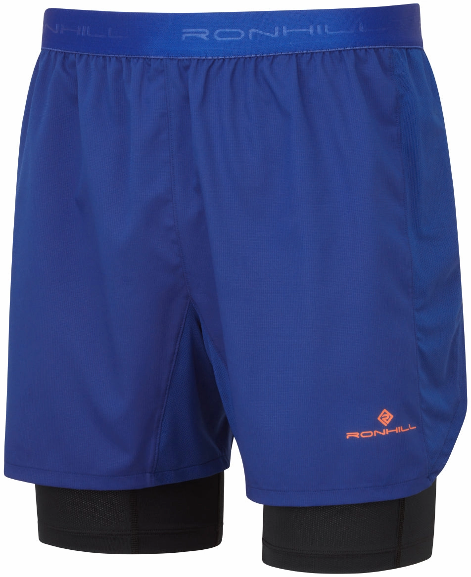 Ronhill Tech Twin 2 In 1 Mens Running Shorts - Blue Occasion