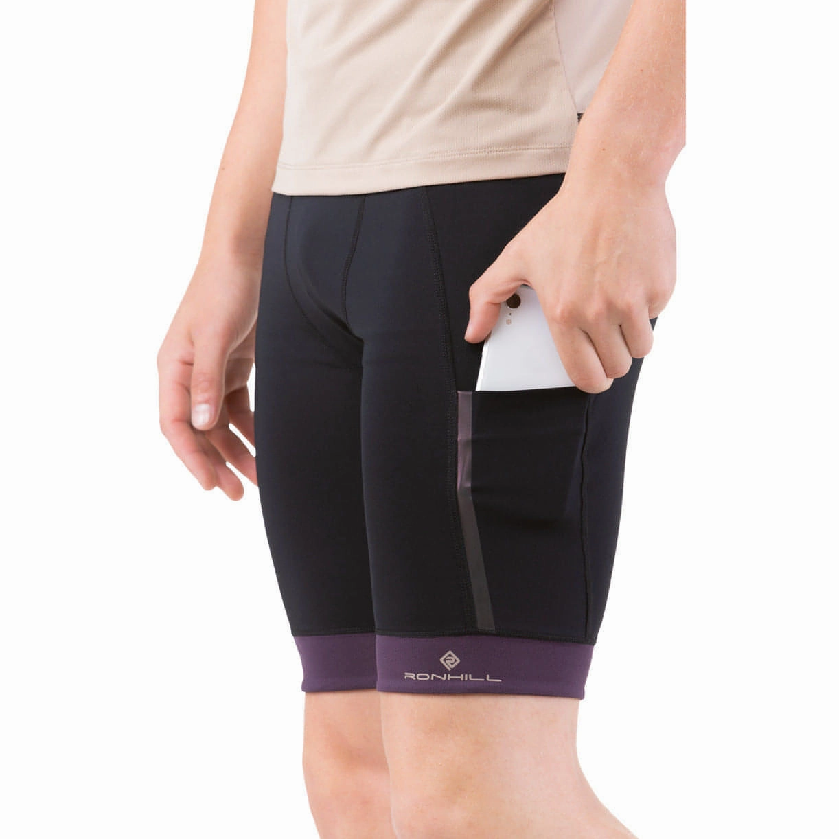 Ronhill Tech Ultra 9 Inch Mens Short Running Tights - Black Christmas gift Day Out