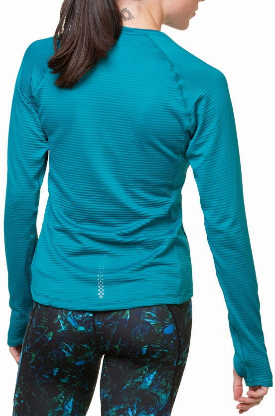 Chambray Ronhill Tech Winter Long Sleeve Womens Running Top - Blue