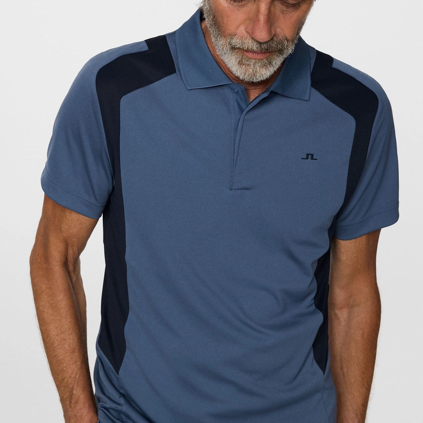 Trendy Prints J.Lindeberg Legacy Golf Polo Shirt - Vintage Indigo