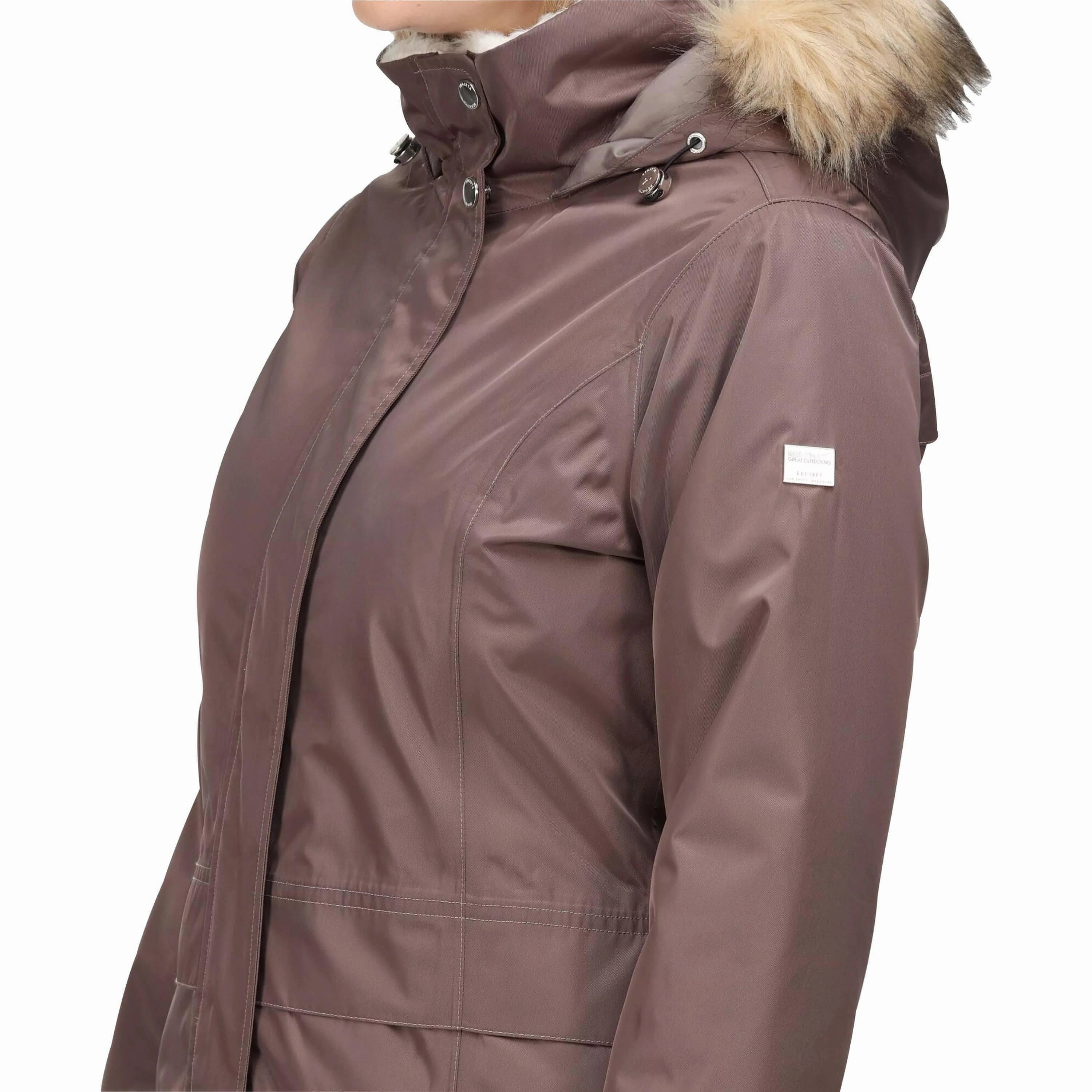 Regatta Lexis Waterproof Insulated Womens Parka Jacket - Brown CompactPacking