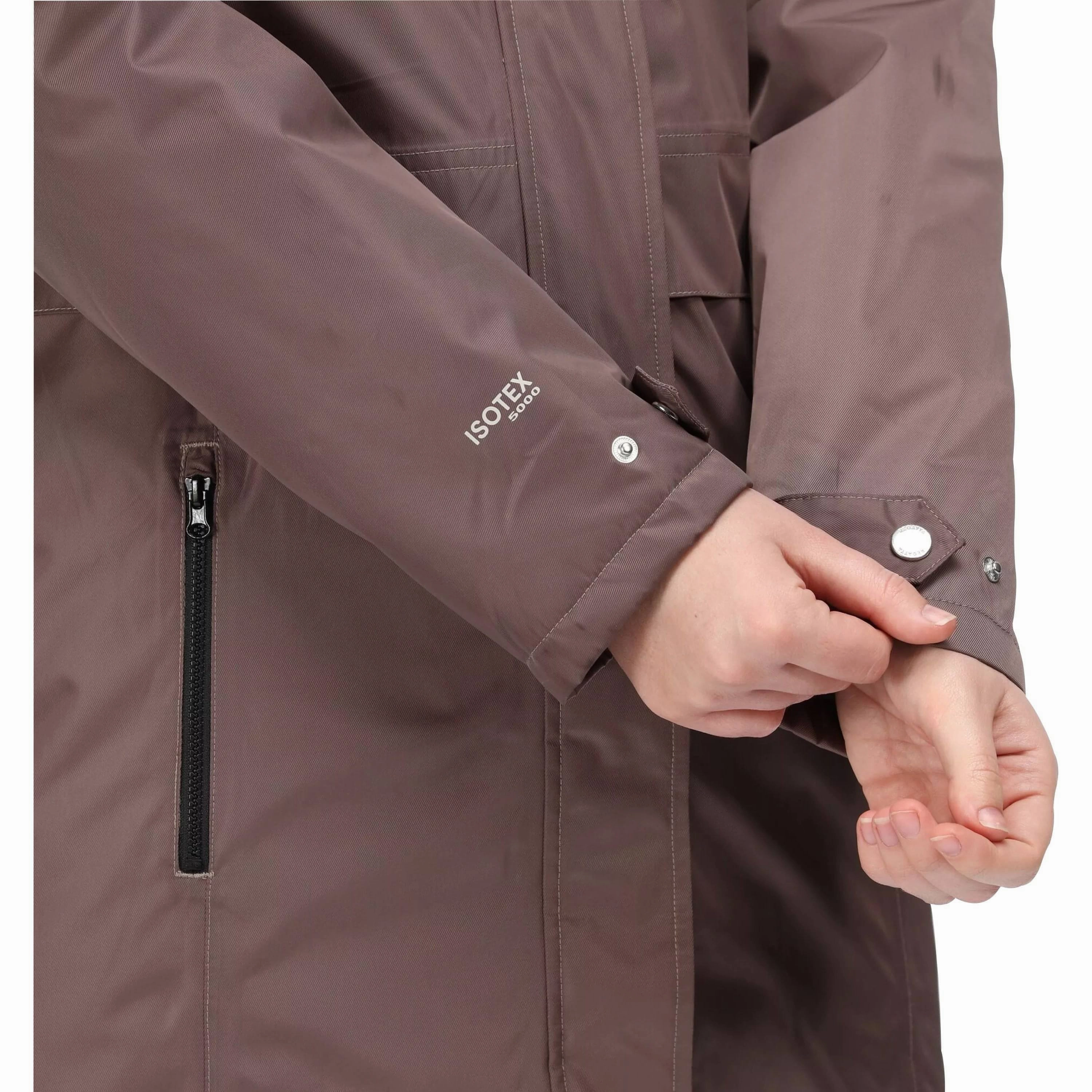 Regatta Lexis Waterproof Insulated Womens Parka Jacket - Brown Stay Dry Interior