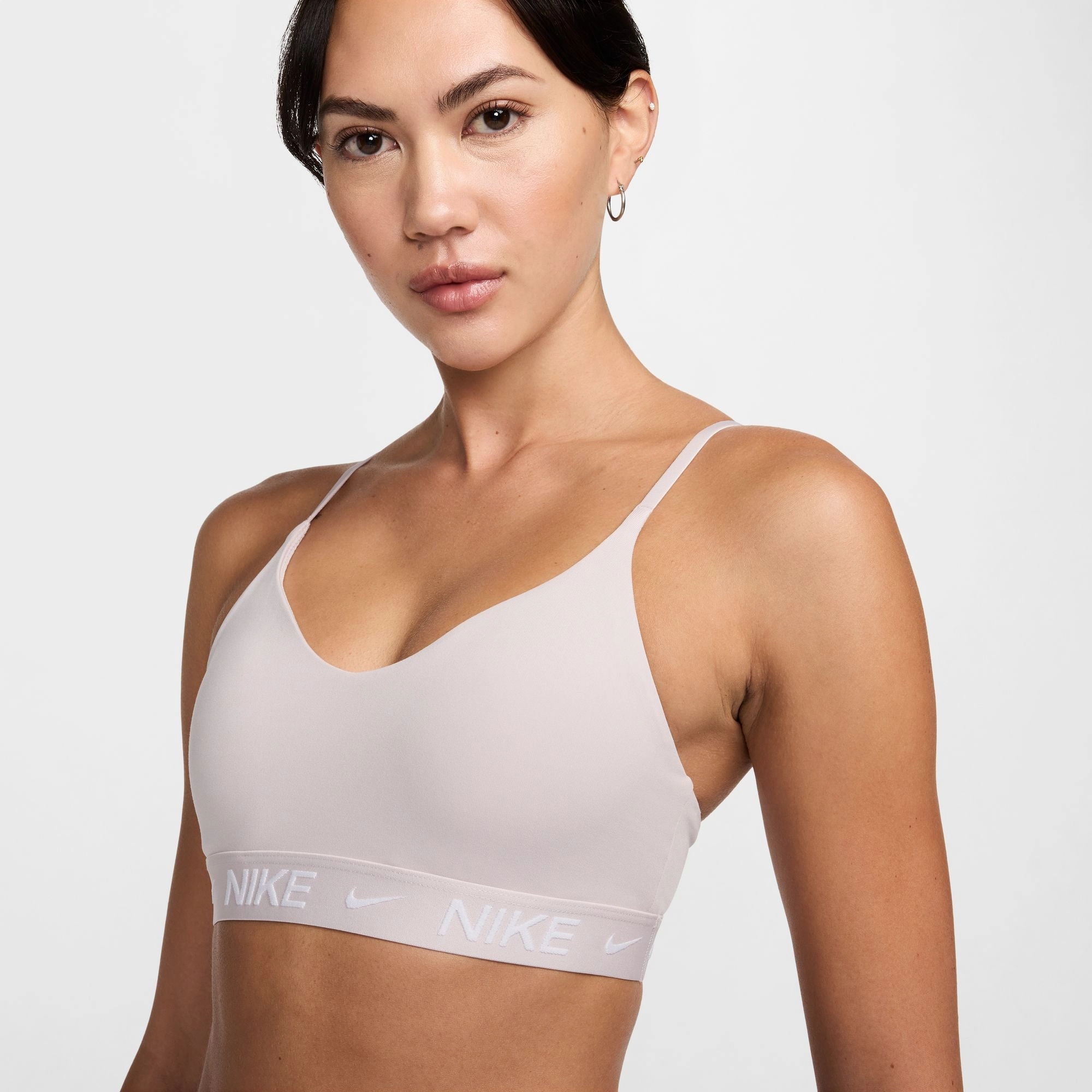 Nike Women's Indy Light-Support Sports Bra Platinum Violet Run Ready AntiSlip Grip