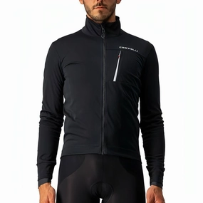 Castelli GO Mens Cycling Jacket - Black Bonded seams Philanthropy