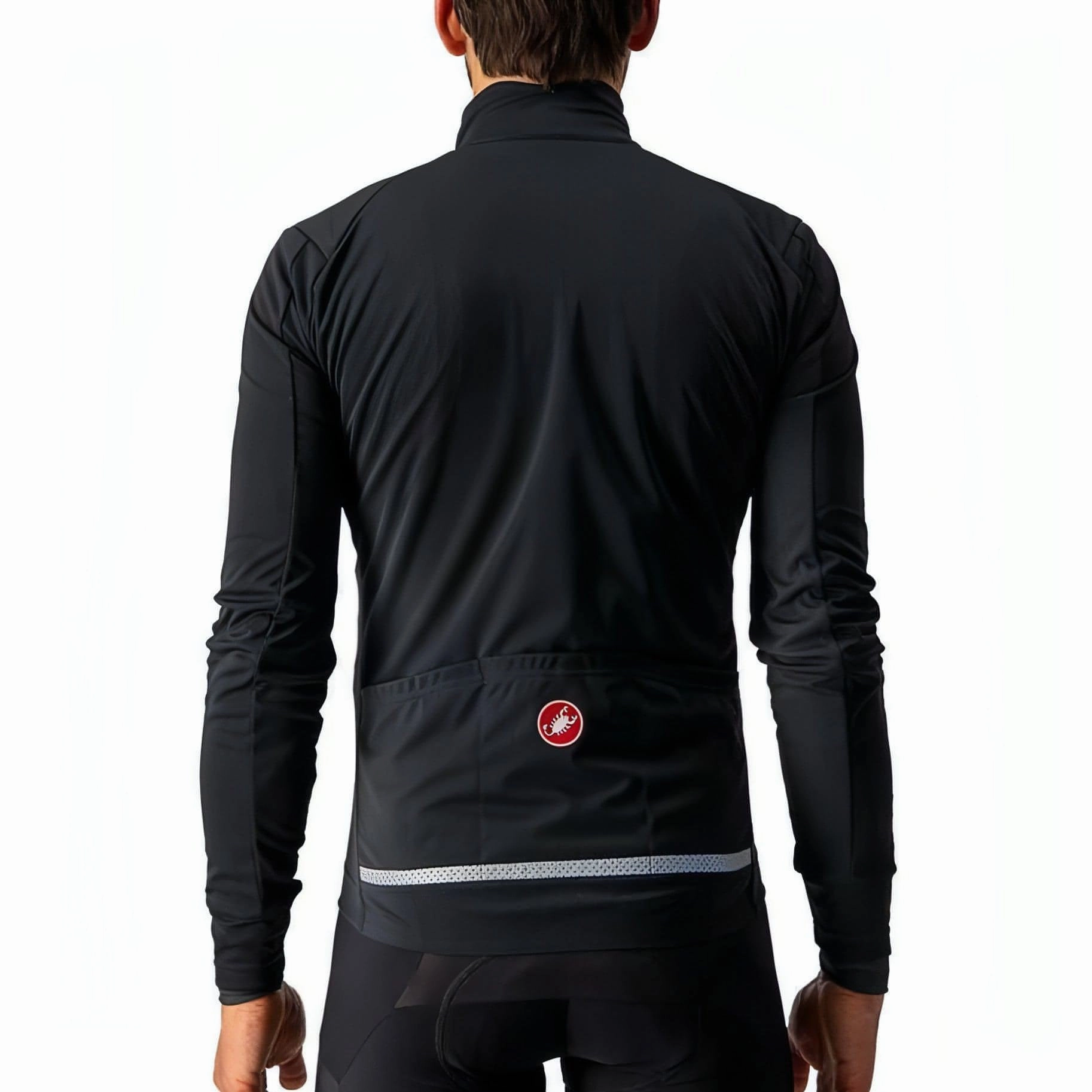 Castelli GO Mens Cycling Jacket - Black QuickDry Moisture Wicking DropShoulder