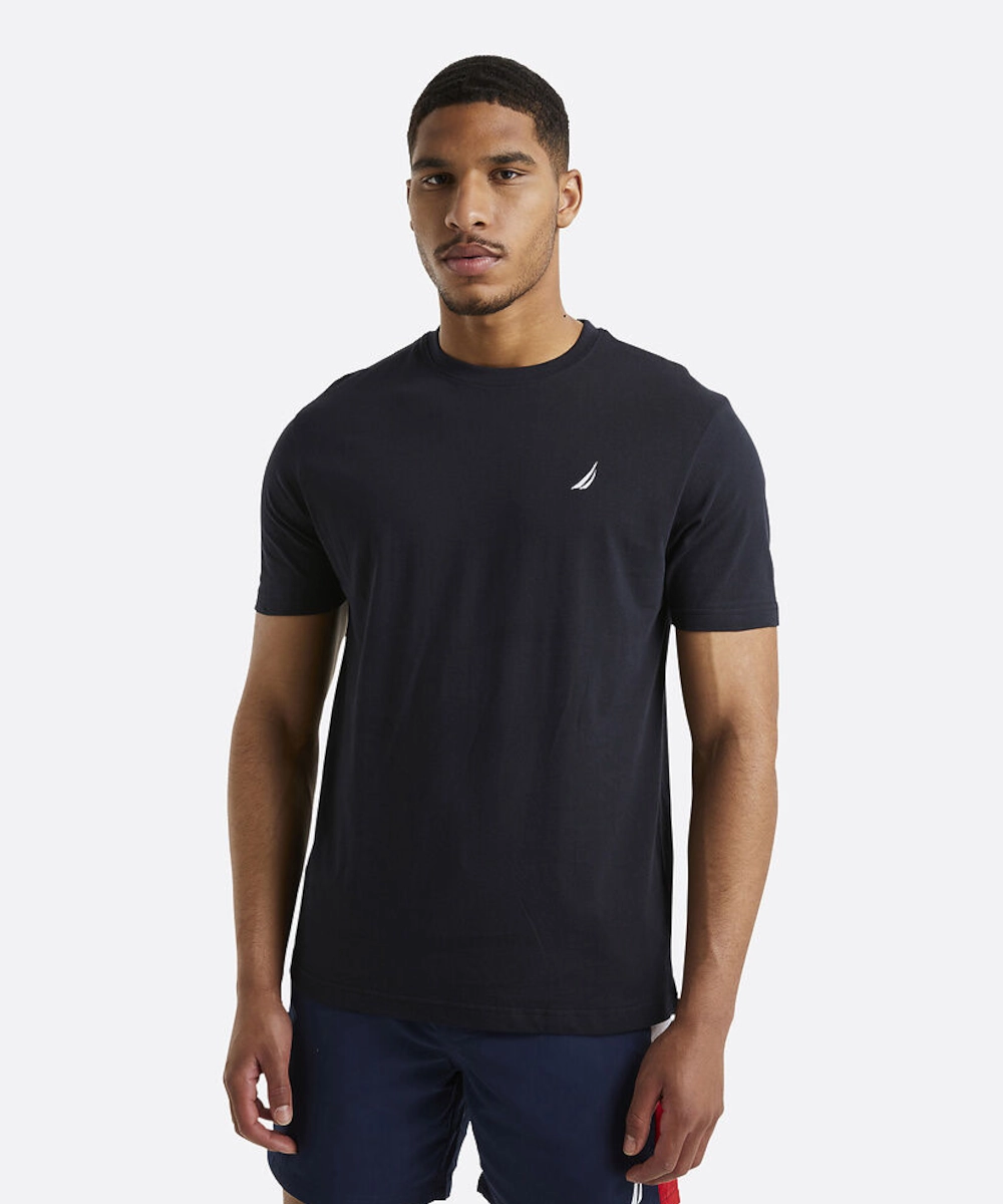 Tencel Blend Fabric SweatAbsorbingTexture Nautica Bowen Tee (Black)