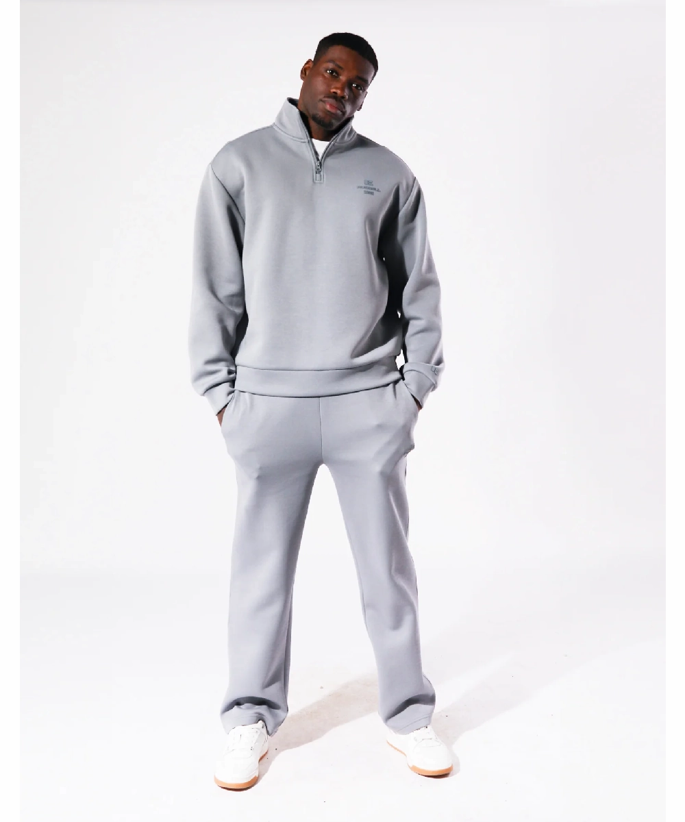 Russell Athletic Quarter Zip (Ash) Mature Charm LowMaintenanceFabric