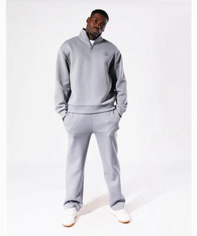 Russell Athletic Quarter Zip (Ash) Mature Charm LowMaintenanceFabric