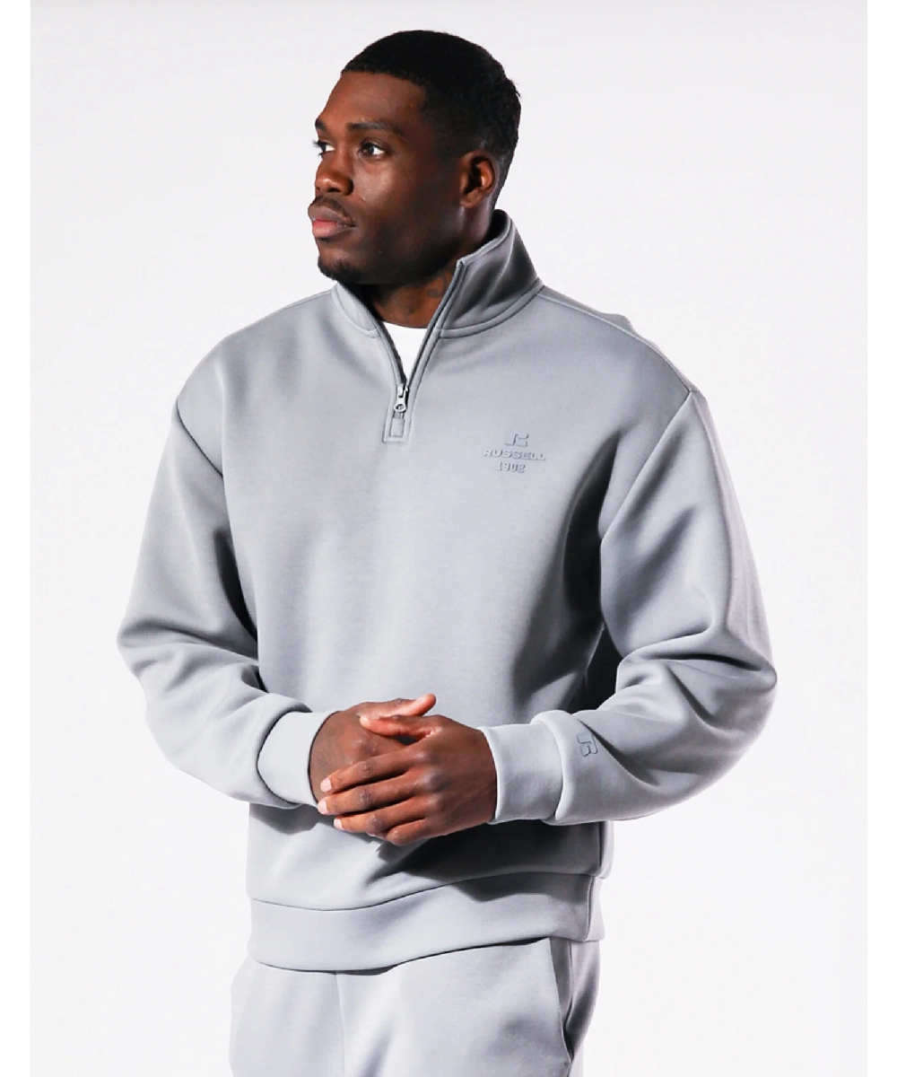 Joyful Mood Joy Ease Russell Athletic Quarter Zip (Ash)