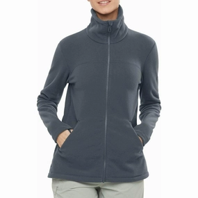 Salomon Essential Cozy Womens Fleece Jacket - Grey Quick Release Buckles