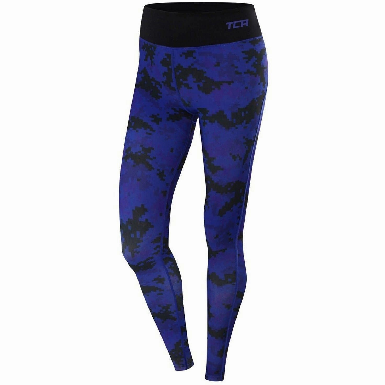 TCA Supreme Graphic Womens Long Running Tights - Blue All-Day Wear kids' clothing