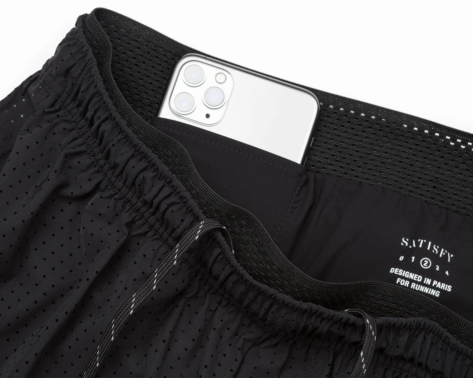 Satisfy Space?O 5 Inch Distance Shorts Black TaglessCollar