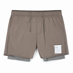Satisfy TechSilk 8 Inch Shorts Falcon Recycled Fit MoistureWickingMaterial