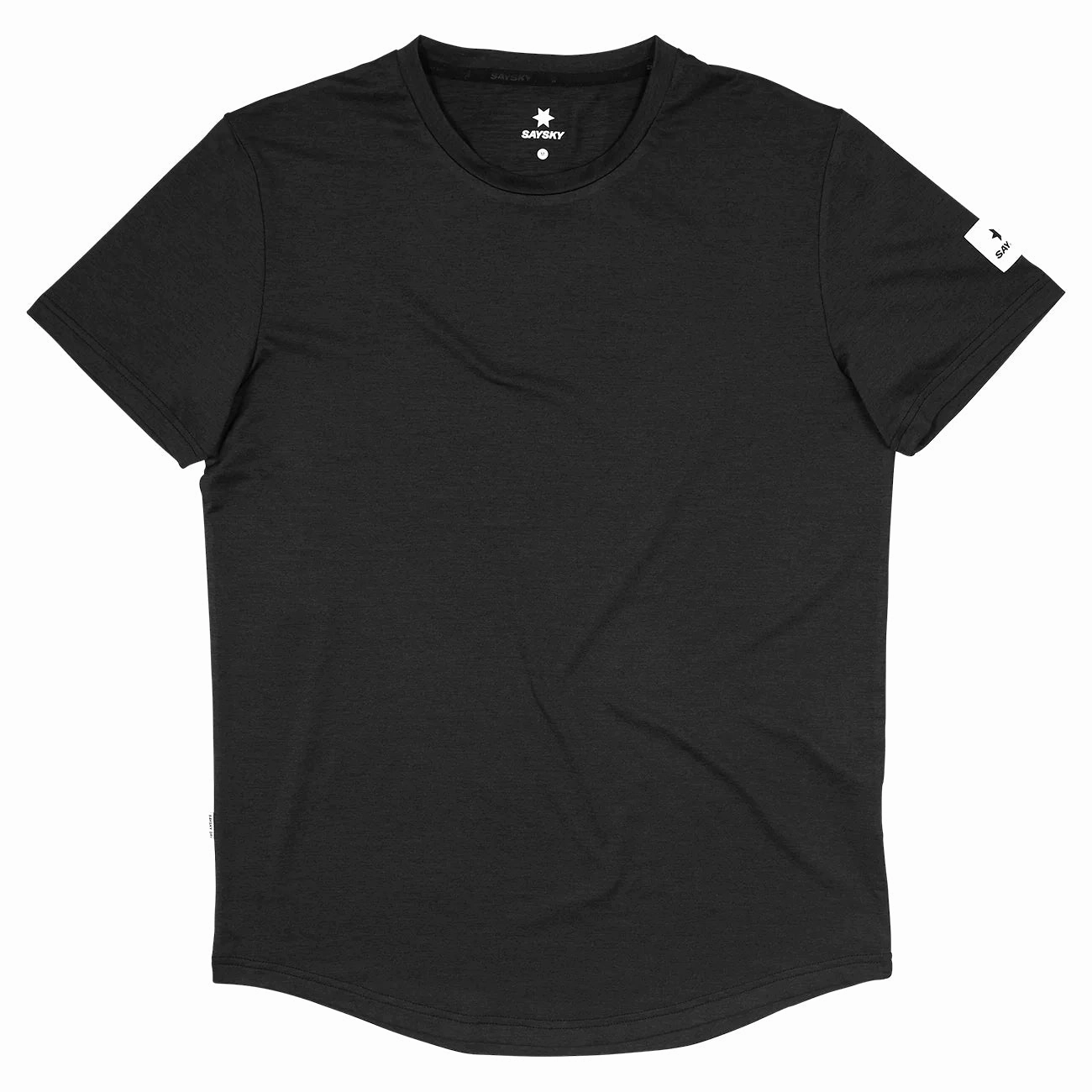 SAYSKY Men's Clean Pace Tee Black EcoFriendlyProduction Thermal Insulation