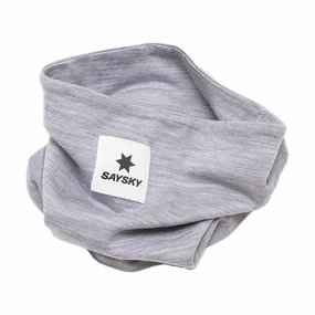 SAYSKY Merino Base 165 Scarf  / Headband Grey Busy Glow Hope Fit