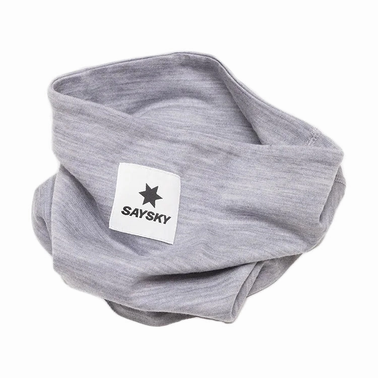 SAYSKY Merino Base 165 Scarf  / Headband Grey Busy Glow Hope Fit