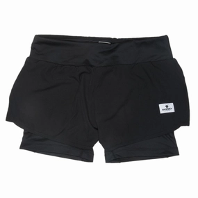 SAYSKY Women's 2 In 1 Shorts Black Gentle Breeze Mind Glow