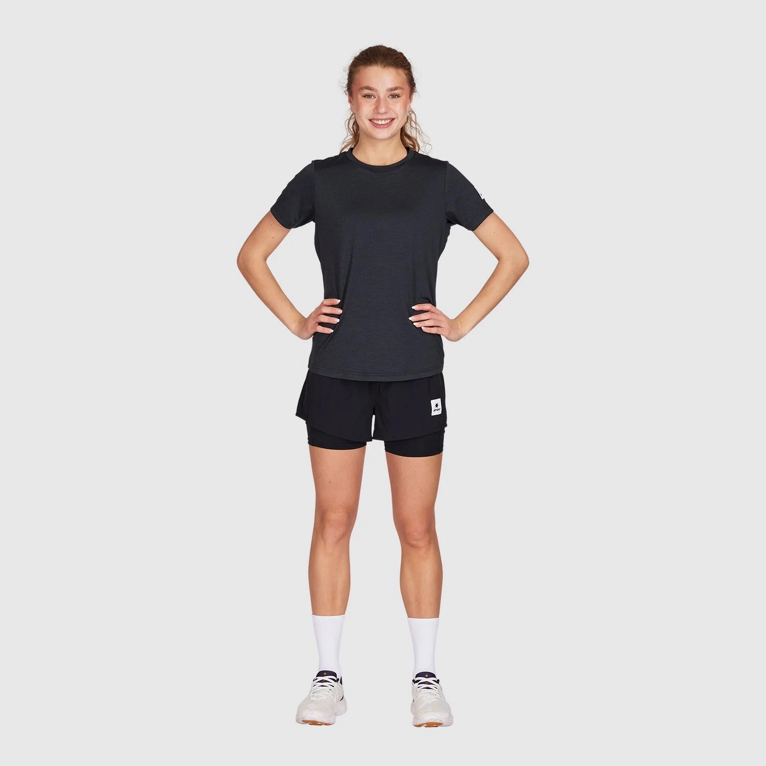 SAYSKY Women's Clean Pace Tee Black EcoFriendlyDyeProcess