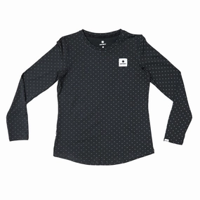 Lightweight Layering SAYSKY Women's Reflective Polka Pace Top Black