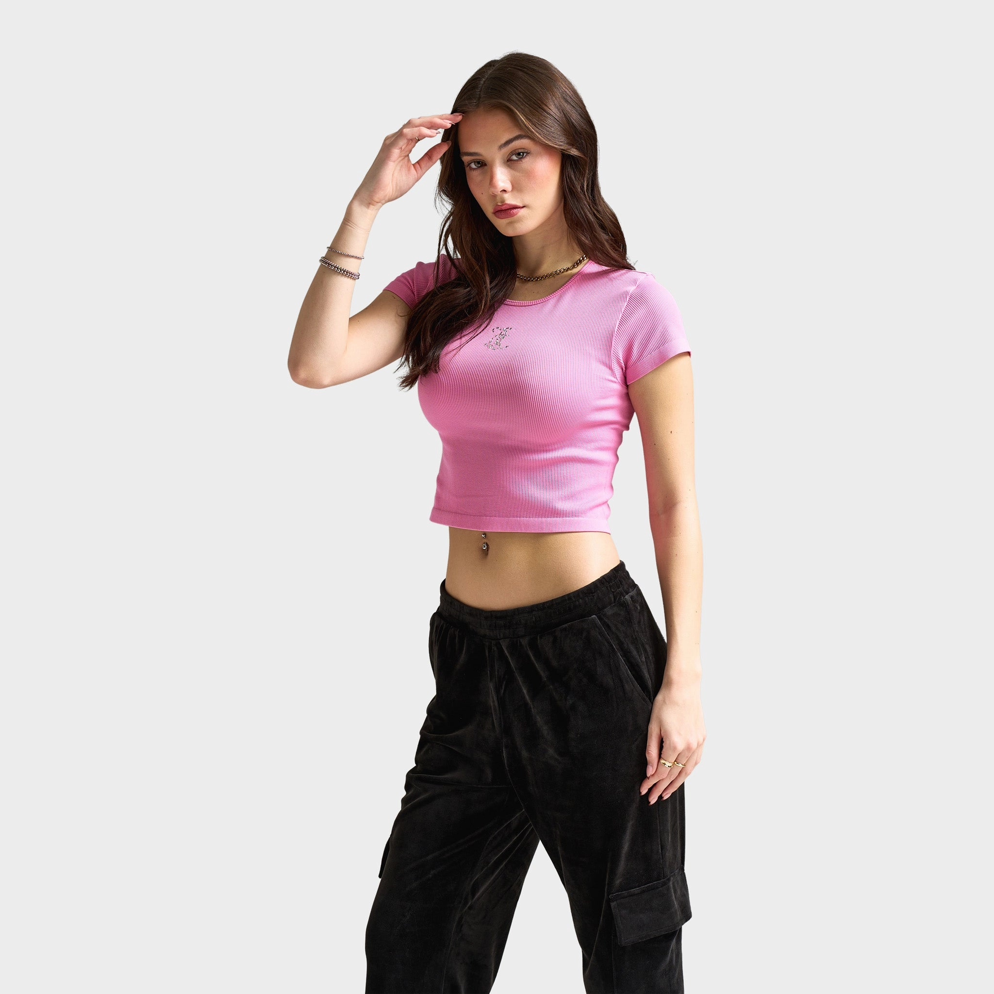 Juicy Couture Women's Seamless Baby Tee / Fanciful Flatlock stitching