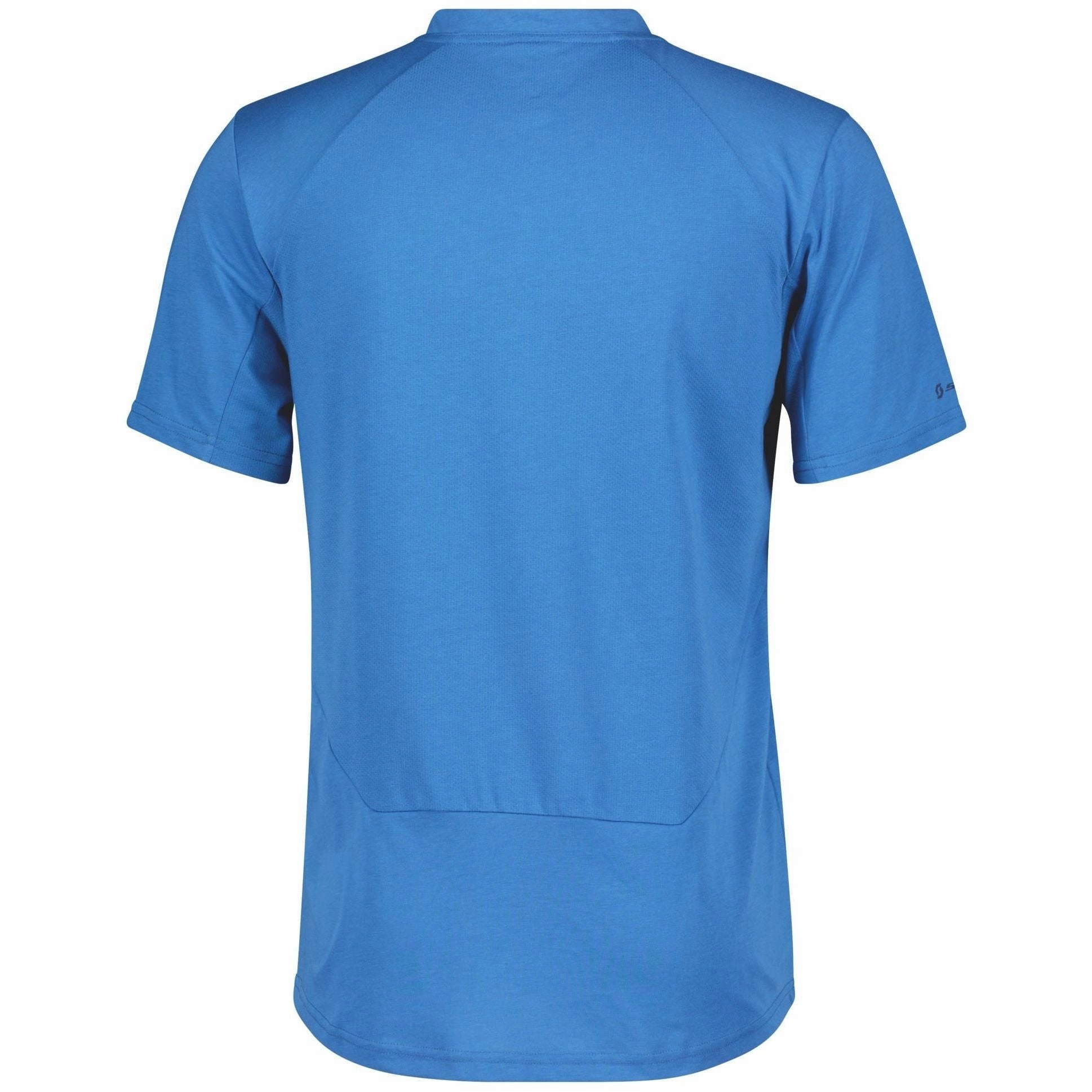Scott Trail Flow Dri Zip Short Sleeve Mens Cycling Jersey - Blue Gradient Density Layering