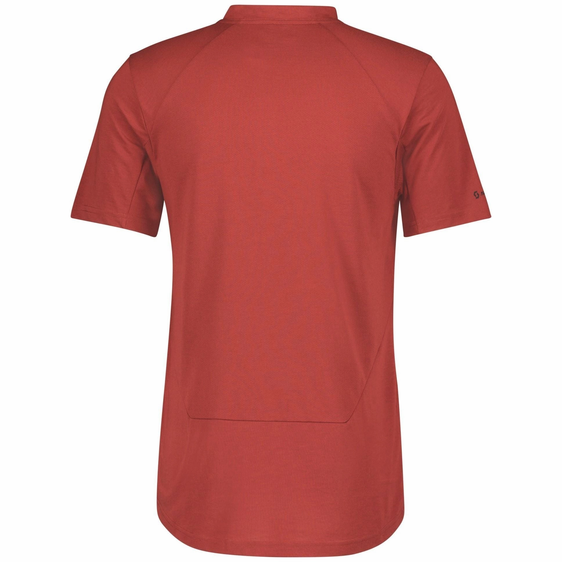 Scott Trail Flow Dri Zip Short Sleeve Mens Cycling Jersey - Red Lightweight Performance Material backpack