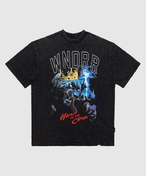WNDRR Monarch Heavy Weight Tee (Washed Black) Euro Mood