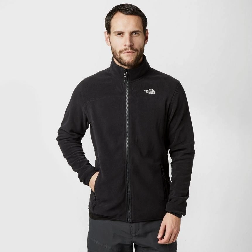 The North Face Men's 100 Glacier Full Zip Fleece | BLACK Earth Glow