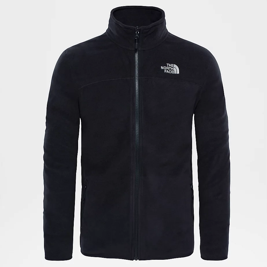 Peace Glow The North Face Men's 100 Glacier Full Zip Fleece | BLACK