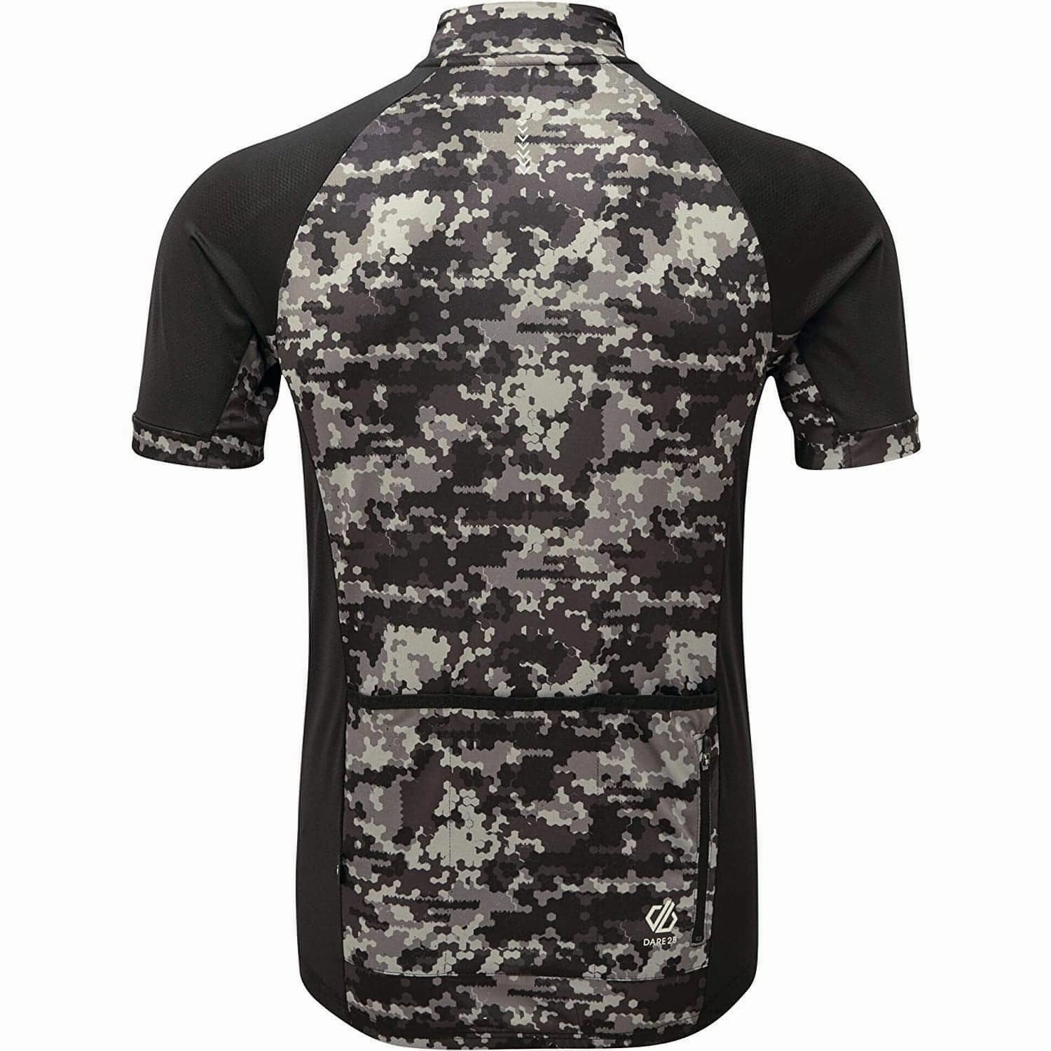 Action Wear DynamicFlexMesh Dare2B Stay The Course Short Sleeve Mens Cycling Jersey - Black