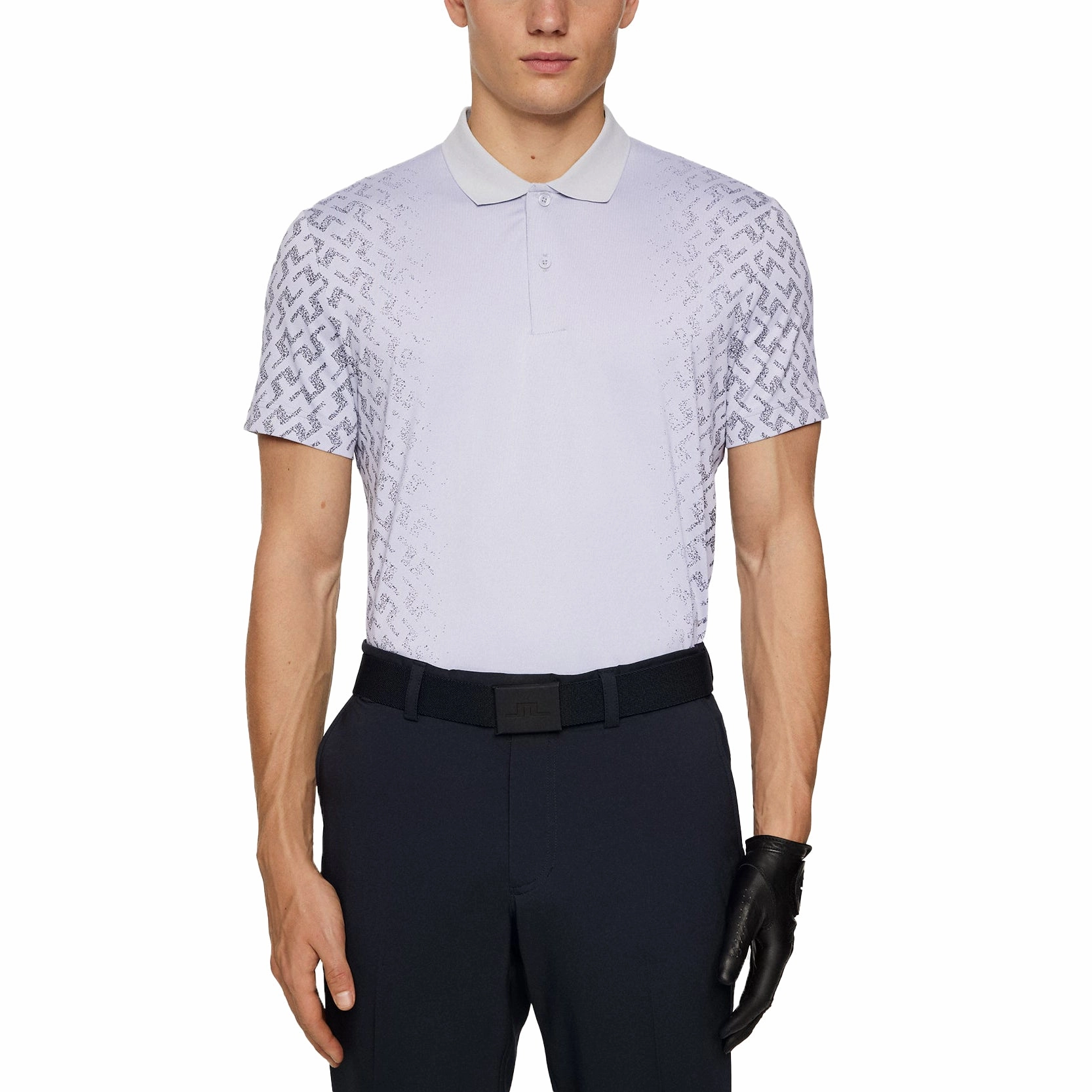 J.Lindeberg Kalle Golf Polo Shirt - Light Grey Breathable Cotton