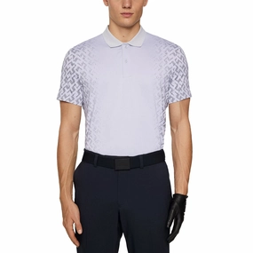 J.Lindeberg Kalle Golf Polo Shirt - Light Grey Breathable Cotton