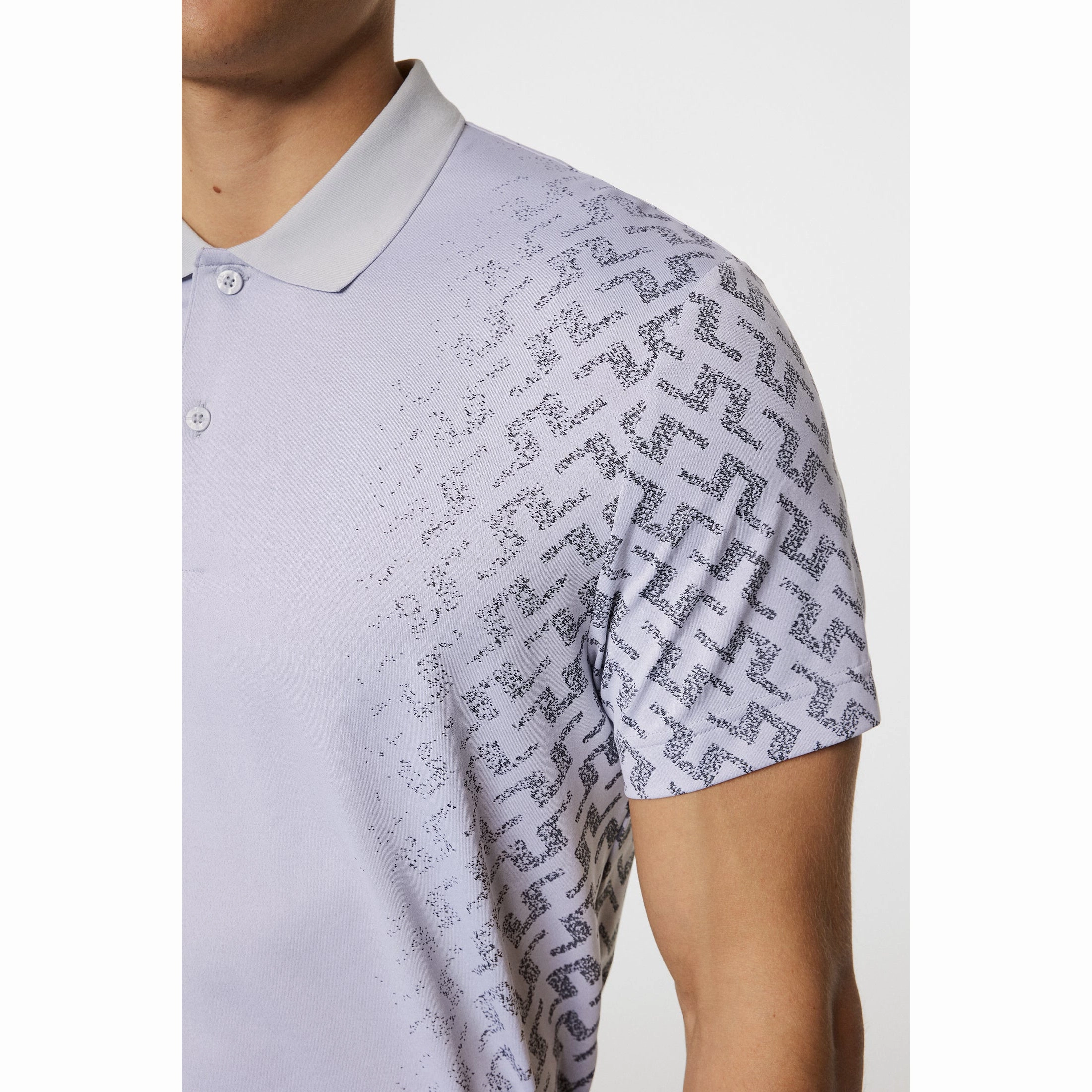 Golf Clubhouse slim fit J.Lindeberg Kalle Golf Polo Shirt - Light Grey
