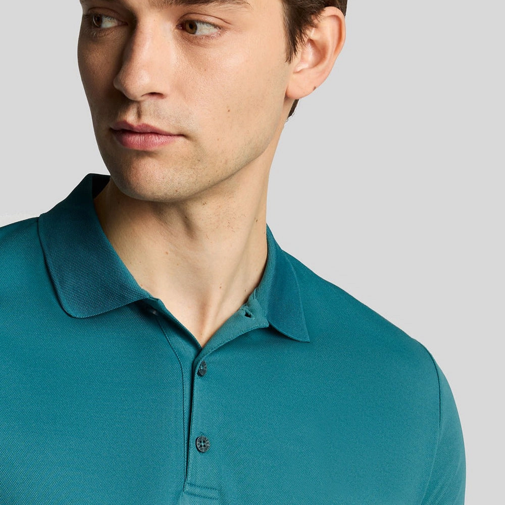 Lyle & Scott Tonal Tech Golf Polo Shirt - Albatross Quick-Dry Tech UVBlocking Fabric Tech