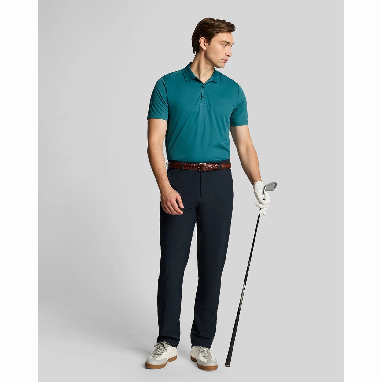 Premium Cotton Effortless Style Lyle & Scott Tonal Tech Golf Polo Shirt - Albatross