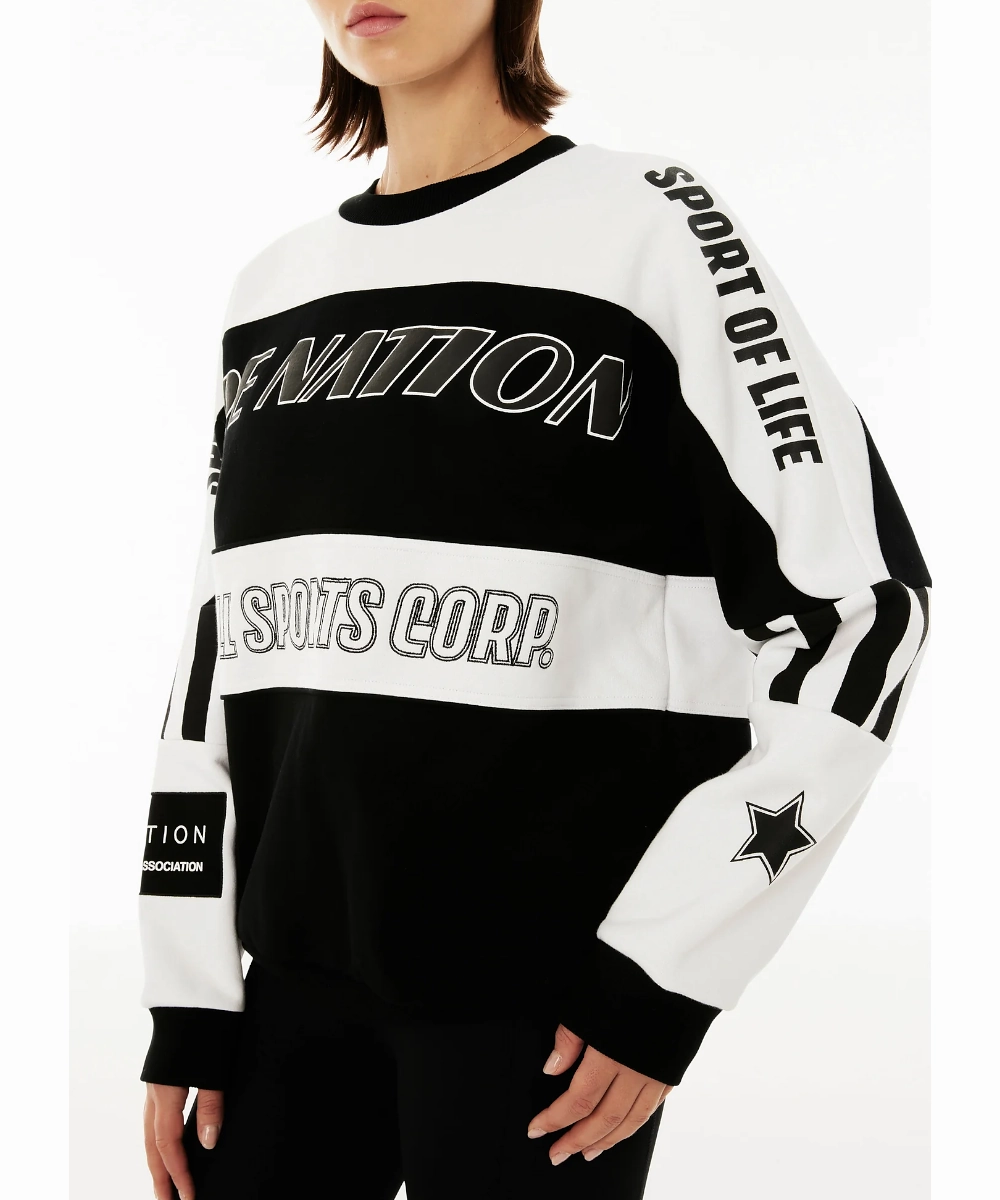 P.E Nation Track Record Sweat (Black) UVProtectionFabric HighCollar Style