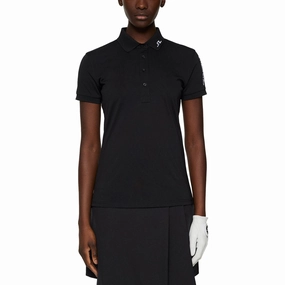 Travel Staple J.Lindeberg Women's Tour Tech Golf Polo Shirt - Black