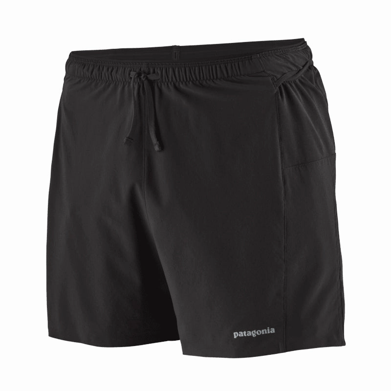 Patagonia Men's Strider Pro V2 5 Inch Shorts Black Storm Core Lightweight Layering
