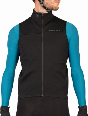 Endura Windchill II Mens Cycling Gilet - Black Side Pockets Hand washable