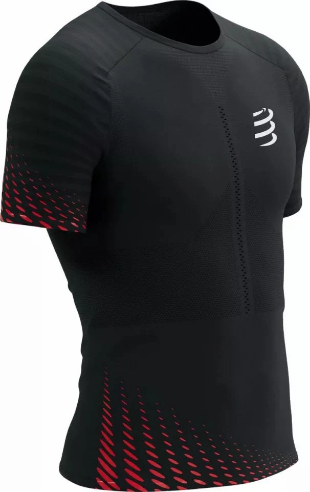 Frost Glow Compressport Racing Short Sleeve Mens Running Top - Black